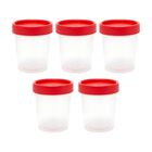 Vaso Copro Con Tapa 5 Pzs De 120 Ml C/u - 5 Piezas