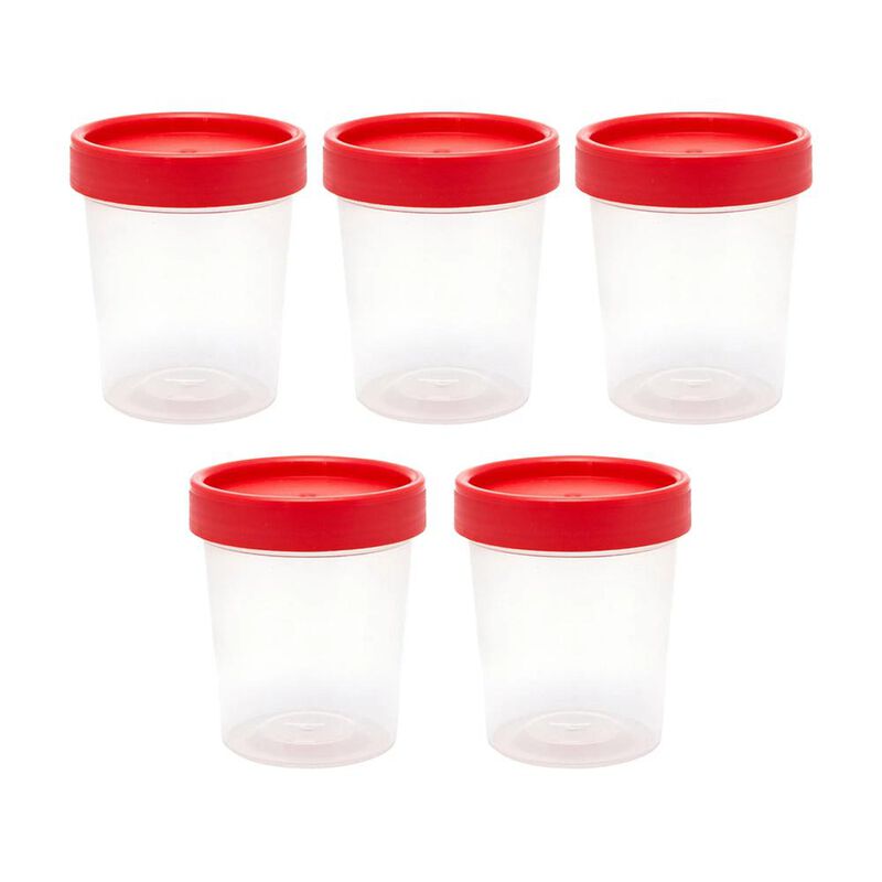 Vaso Copro Con Tapa 5 Pzs De 120 Ml C/u - 5 Pie... image number null