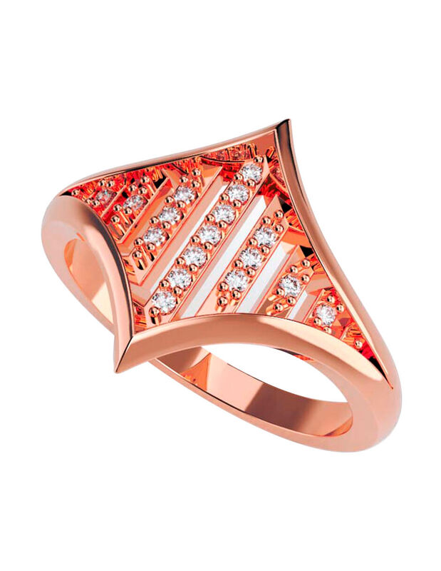 Anillo de Compromiso en Oro Rosa 10K con Circon... image number null