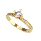 Anillo de Compromiso de 14K con Diamante de Laboratorio 0.20 CT F VS1 Talla 9.5 ORO AMARILLO 14K &ndash; / M402-20-14Y-LG-95