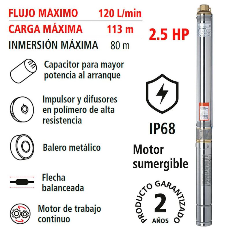 Bomba Para Pozo Profundo 2.5 Hp image number null