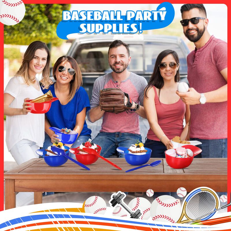 Juego De 24 Tazones Suclain Rojo/azul De 240 ml image number null