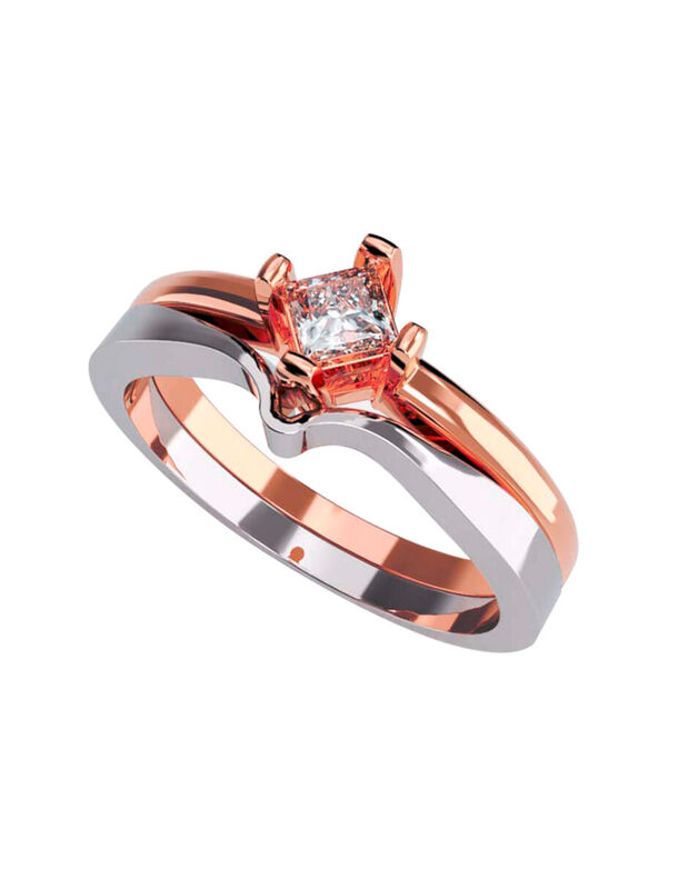 Anillo de Compromiso de 14K con Diamante de Lab... image number null