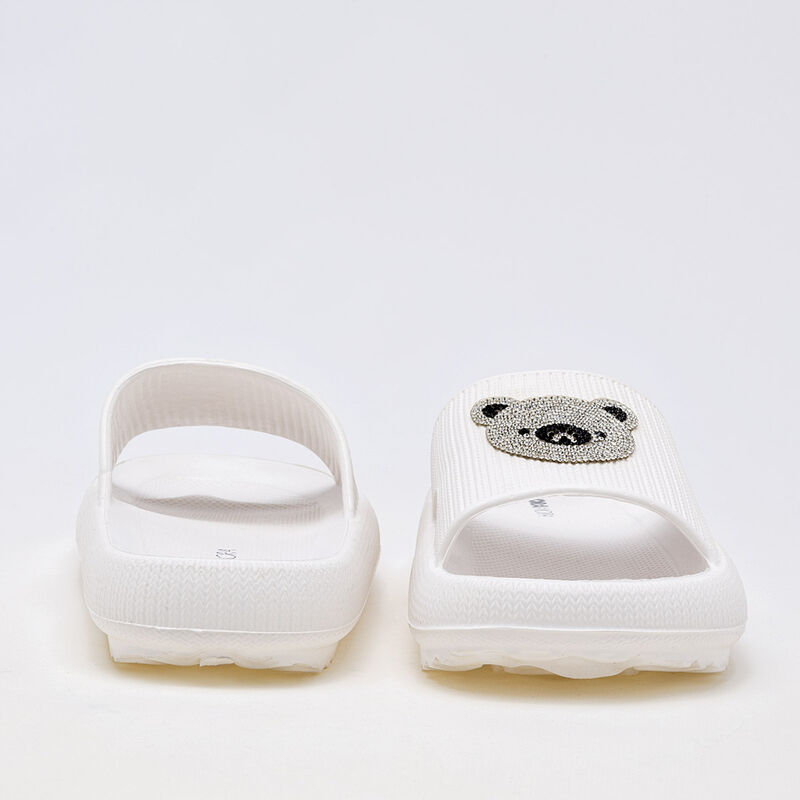 Moramora Sandalia para mujer blanco plata image number null