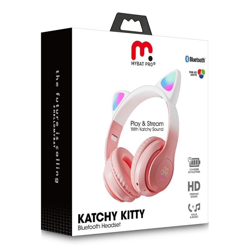 Aud&iacute;fonos Inal&aacute;mbricos Mybat Katchy Kitty Rosa ... image number null