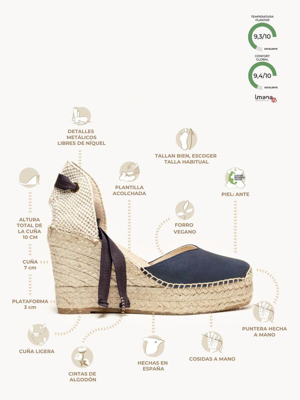 Alpargata de Cu&ntilde;a Alta Romero en Ante Marino image number null