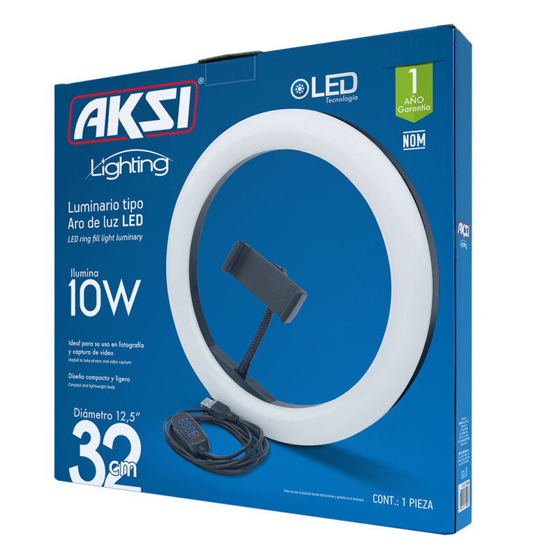 10 Aros de luz Aksi 32 cm Multitonalidad image number null