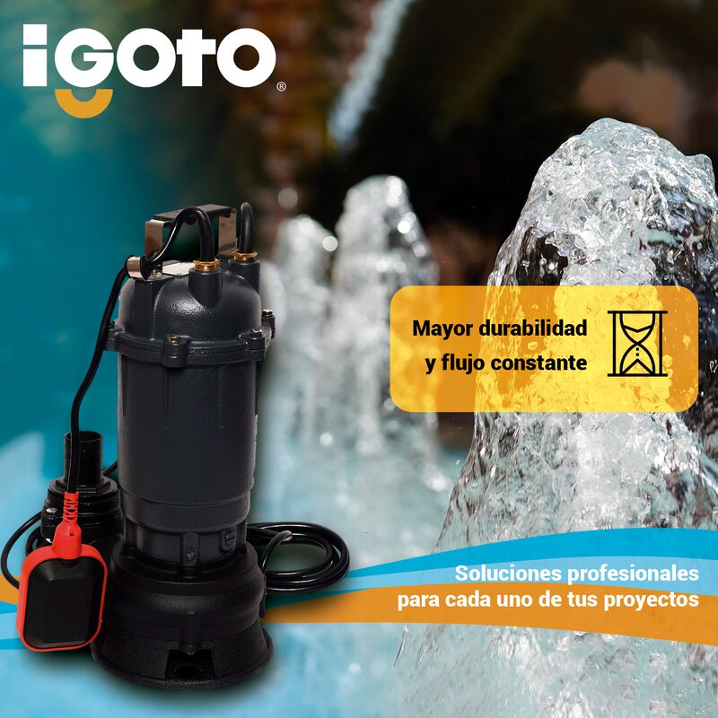Igoto Wqd10 Bomba Sumergible Agua Turbia 3/4 Hp... image number null
