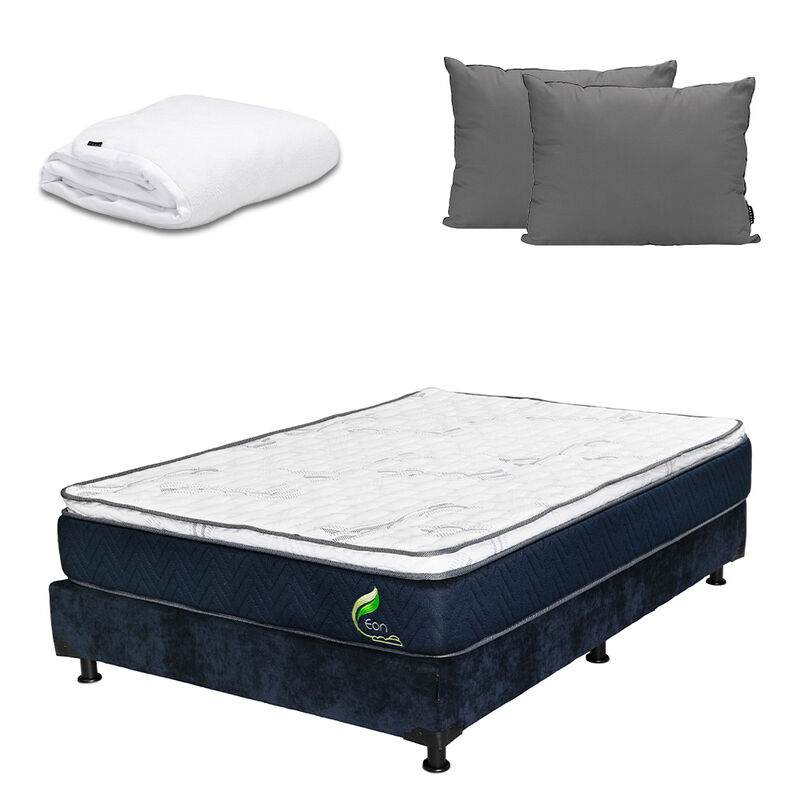 Colch&oacute;n Queen Size Eon + Box + Almohada 2pack +... image number null