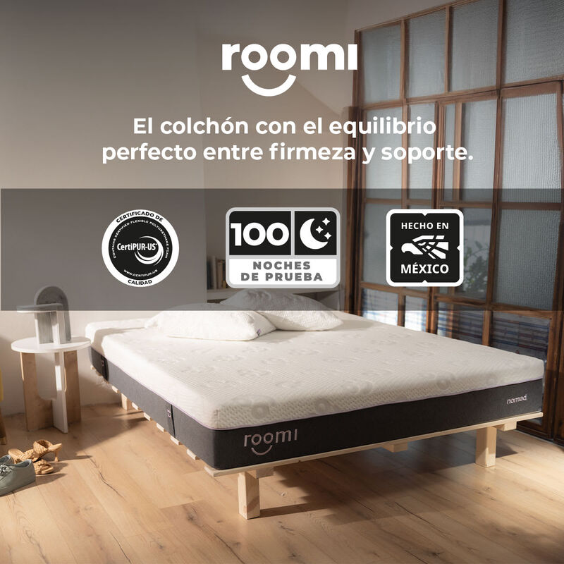 Colch&oacute;n De Caja Roomi Nomad Queen Size De Memor... image number null