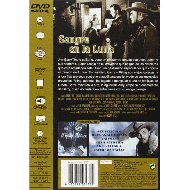 Sangre En La Luna (1948) [dvd] image number null