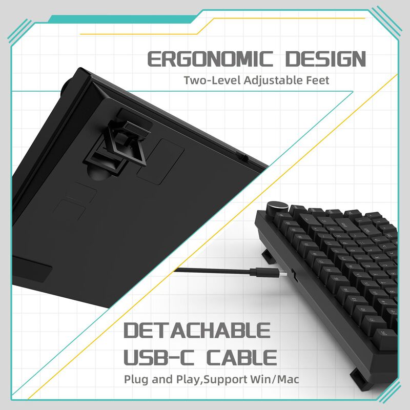 Teclado Mec&aacute;nico Para Juegos A.jazz Ak820, Inte... image number null