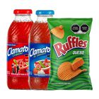 Clamato Cubano 473 Ml + Clamato 473 Ml + Ruffles Queso Chico 48 Gr