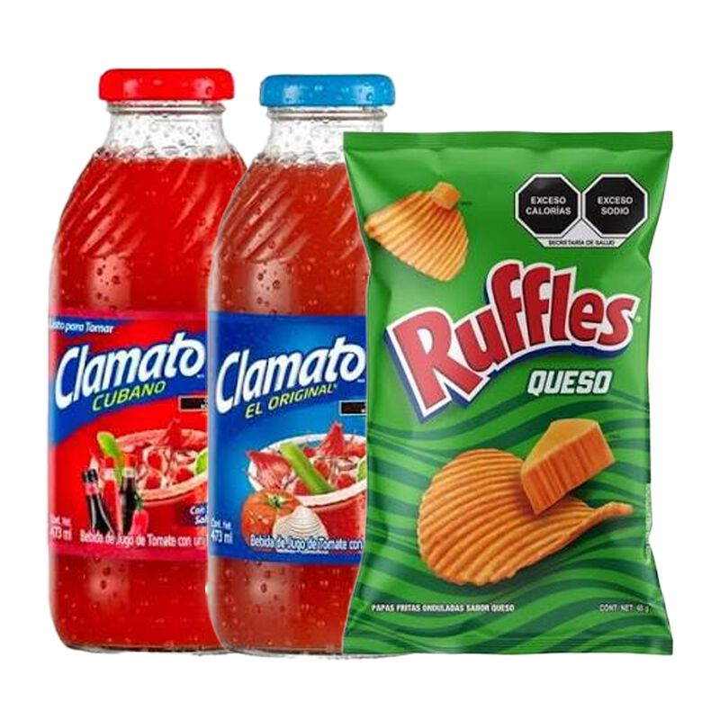 Clamato Cubano 473 Ml + Clamato 473 Ml + Ruffle... image number null