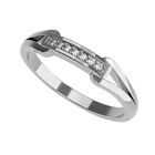 Anillo de Compromiso en Oro Blanco 10K con Circonia -  Talla:4.5/ FJ693-10W-CZ-45