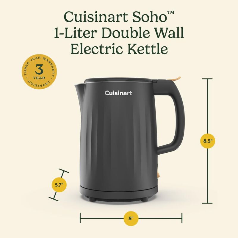 Hervidor El&eacute;ctrico Cuisinart Soho 1l De Doble P... image number null