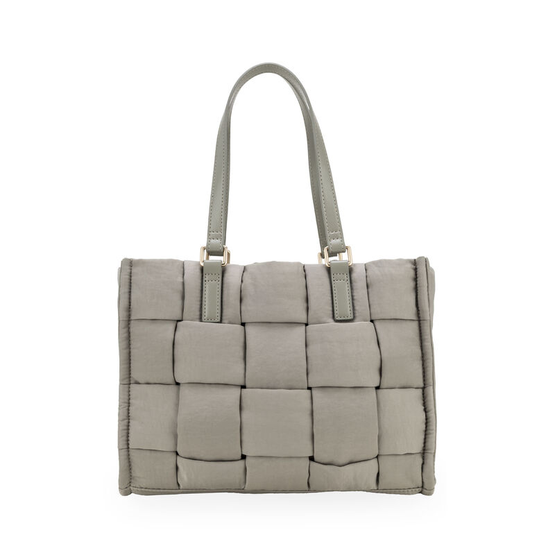 Bolsa Tote Mediana Con Charm Decorativo Color O... image number null