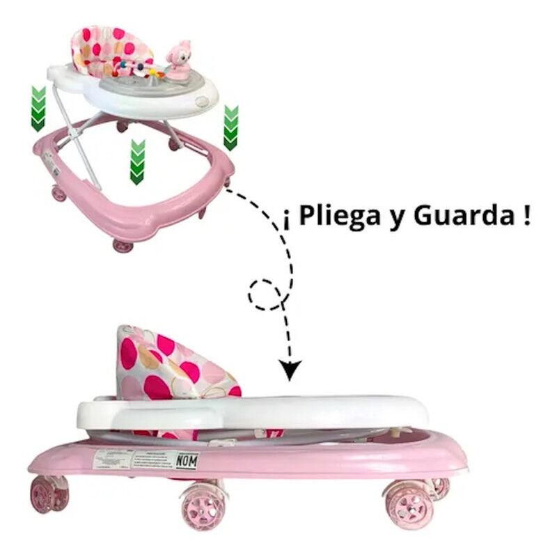 Andadera Rosa Para Beb&eacute; Changuito 4 Alturas Con... image number null
