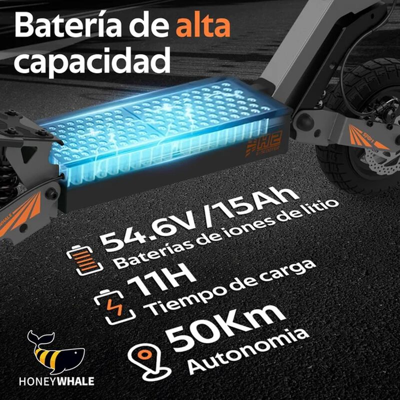 Scooter Eléctrico Honey Whale H2 Gris image number null