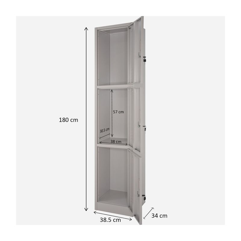 Locker Met&aacute;lico 1 A 3 Puertas Casilleros Chapa ... image number null