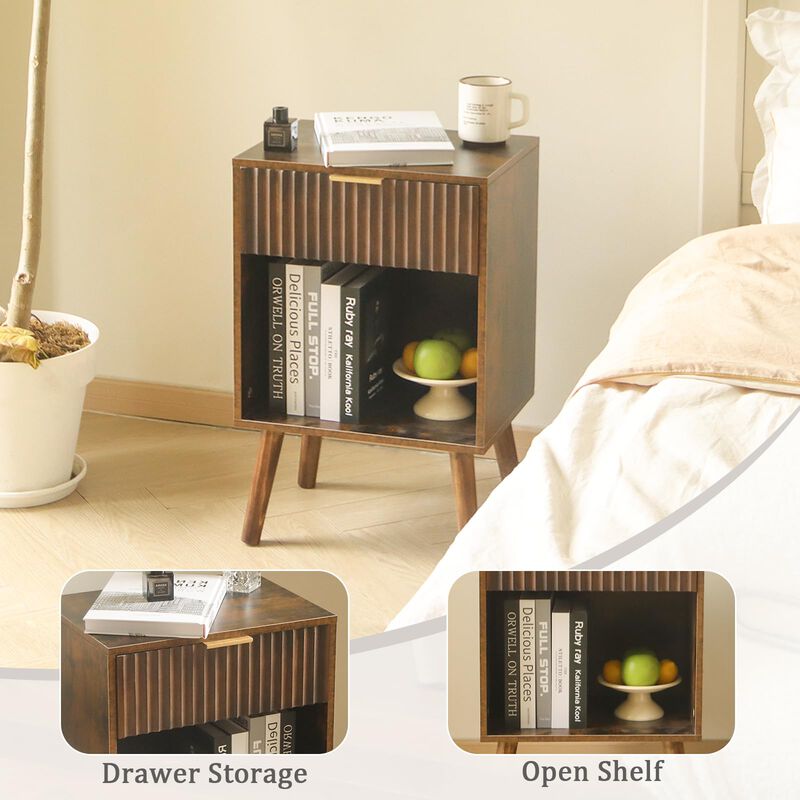 Mesita De Noche Fultyle Mid Century Modern Con ... image number null