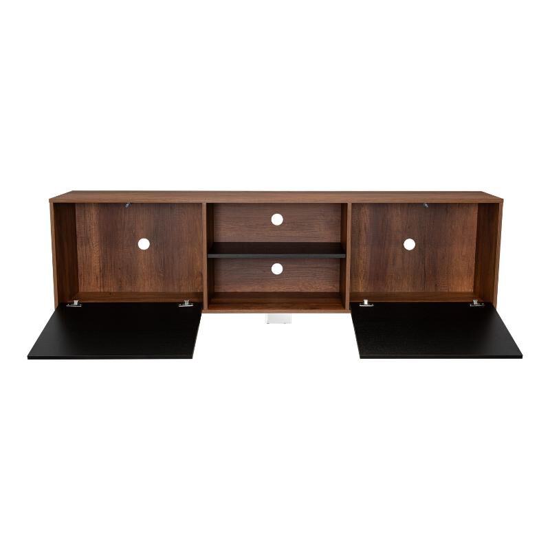 Mesa Para Tv Clasic Cobre Y Wengue Virtual Mueb... image number null