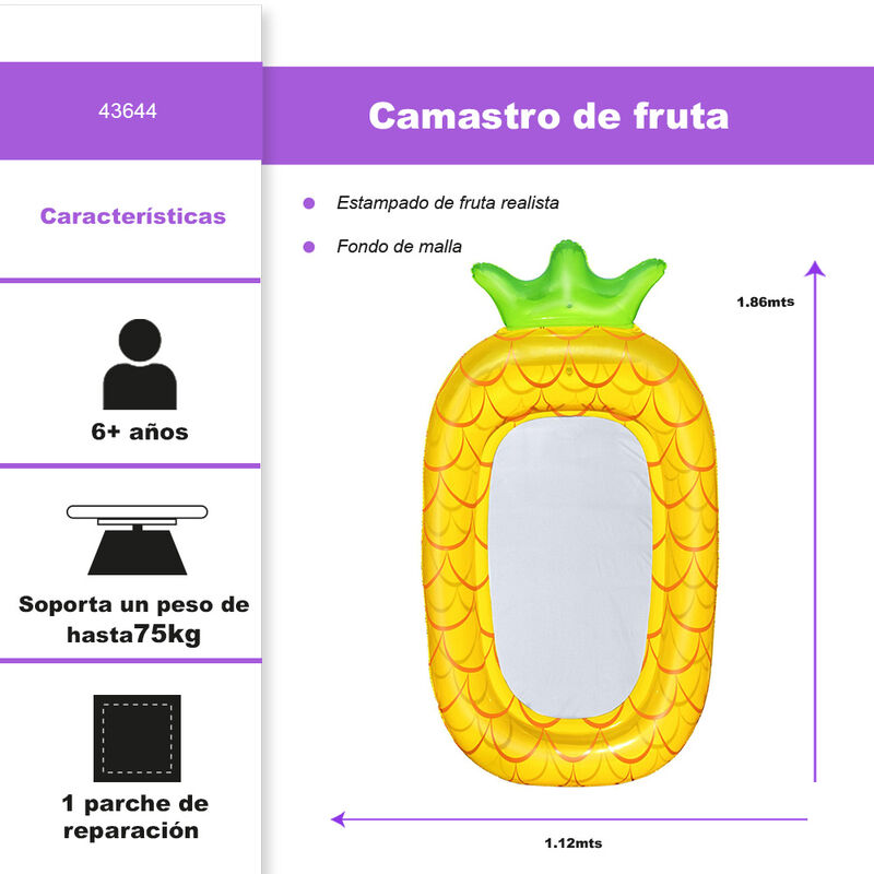 Montable Cama Camastro Inflable Infantil Fruta ... image number null