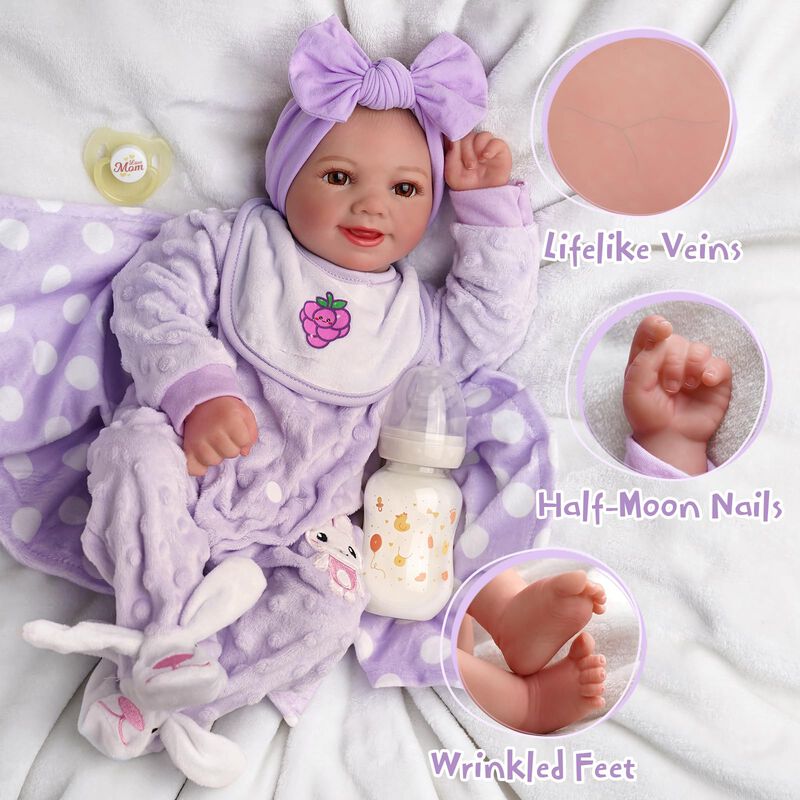 Mu&ntilde;eca Reborn Babeside Lifelike De 43 Cm Con Ca... image number null