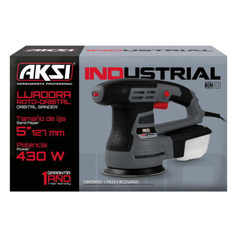 Lijadora Orbital Aksi 430W de 5 pulg Industrial image number null