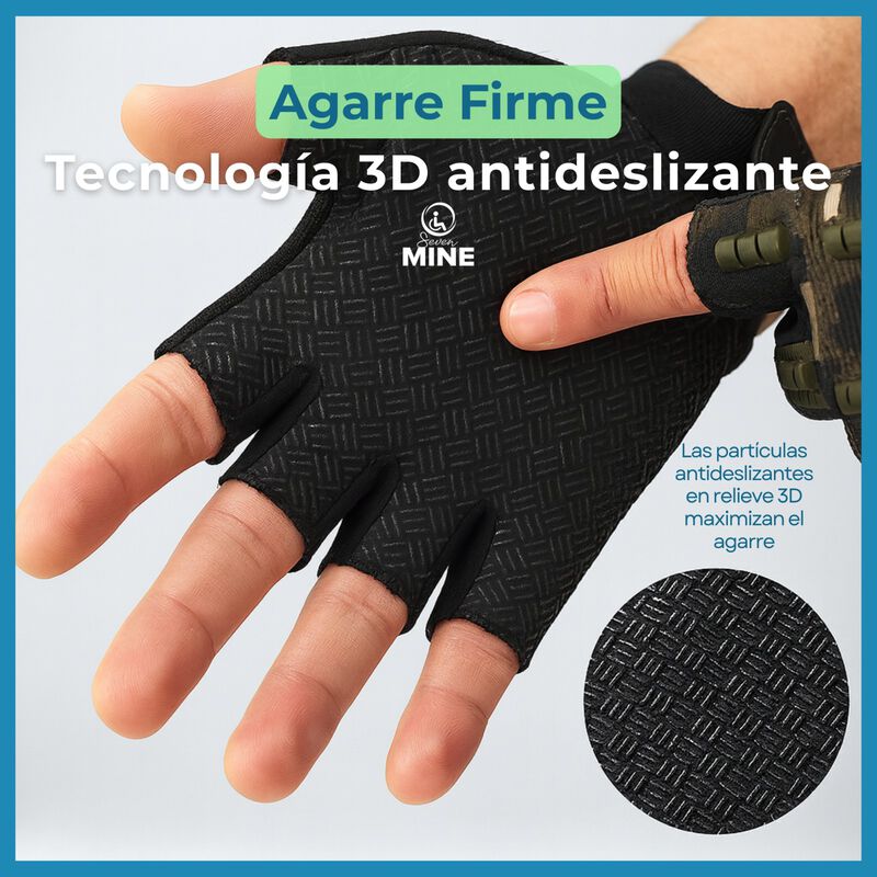 Guantes T&aacute;cticos de Medio Dedo Motociclista &ndash; P... image number null