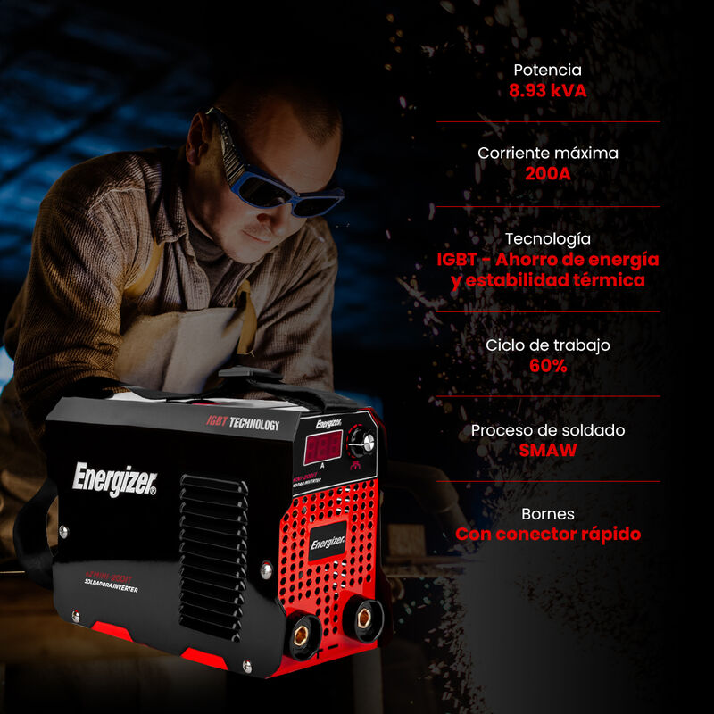 Energizer Mini Soldadora Inverter Portatil 200a... image number null