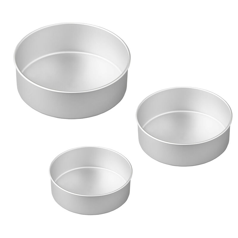 Set De 3 Moldes Para Pastel 12/18/22 Cm De Alum... image number null