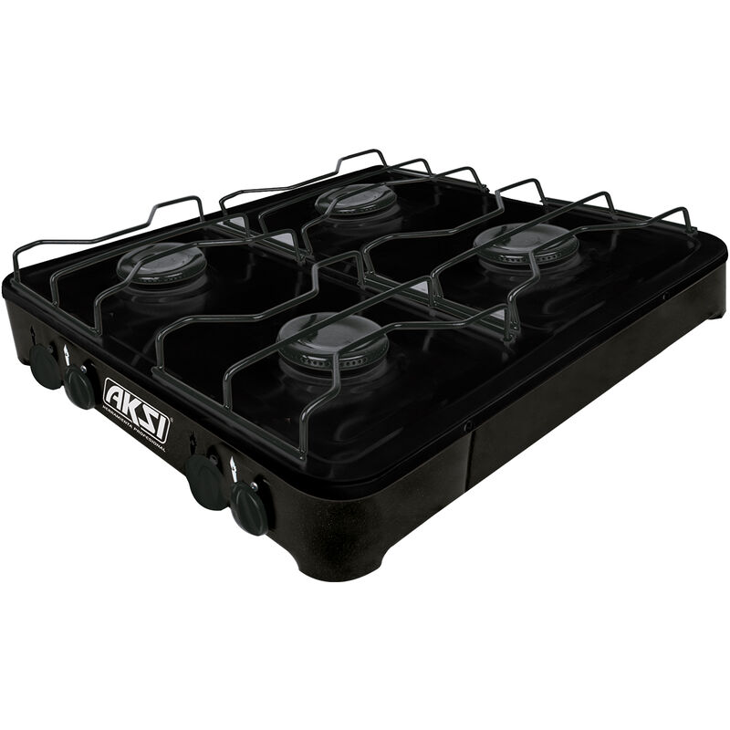 Parrilla Estufa De Mesa Aksi 4 Quemadores Negro image number null