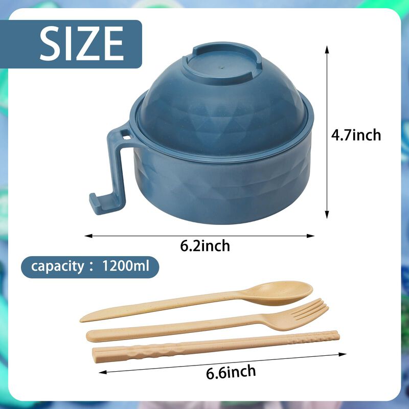 Cocina De Ramen Romooa 940 ml Azul Oscuro Con U... image number null