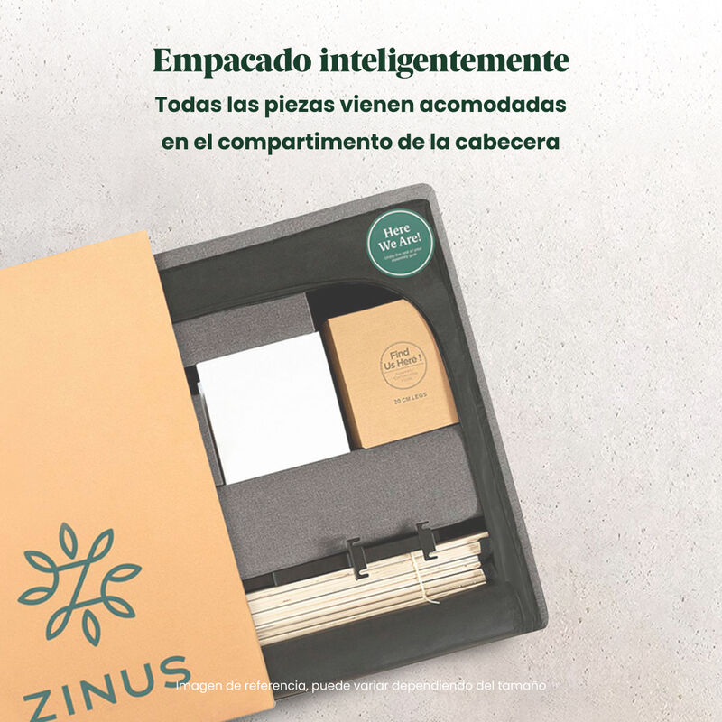 Zinus Maya | Base De Cama Tapizada Dise&ntilde;o Asim&eacute;... image number null