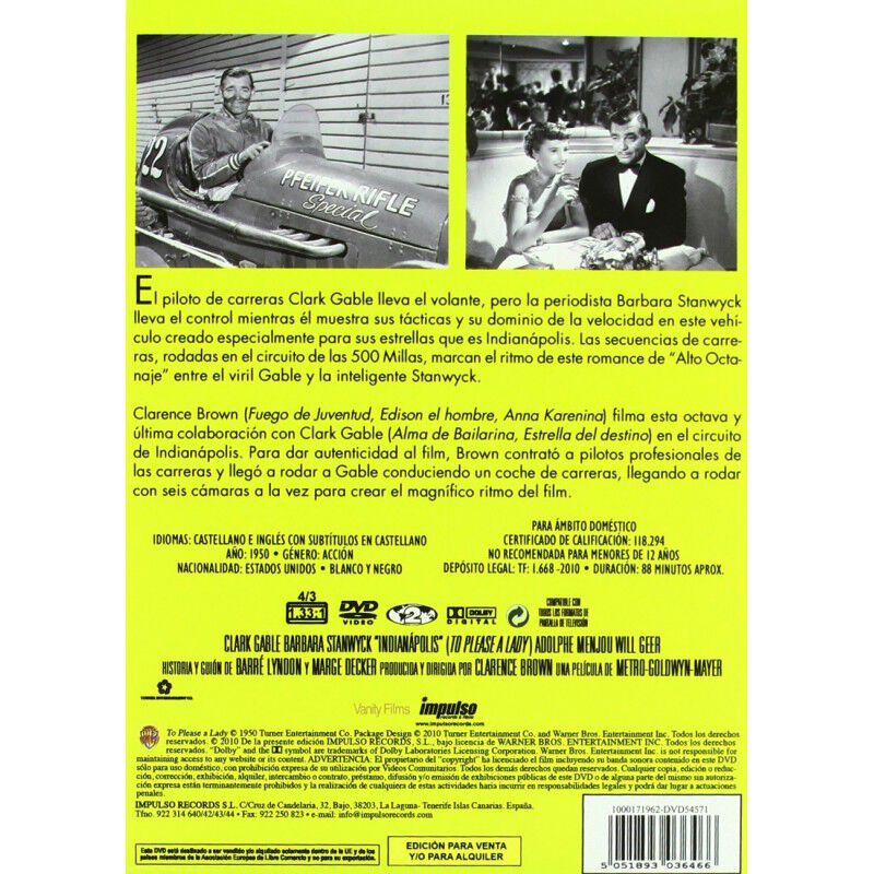 Indian&aacute;polis [dvd] image number null