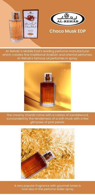 Eau De Spray Perfume Al-rehab Choco Musk, 50 Ml... image number null
