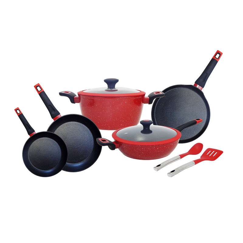 Batería de Cocina FOODE set 9 piezas color rojo image number null