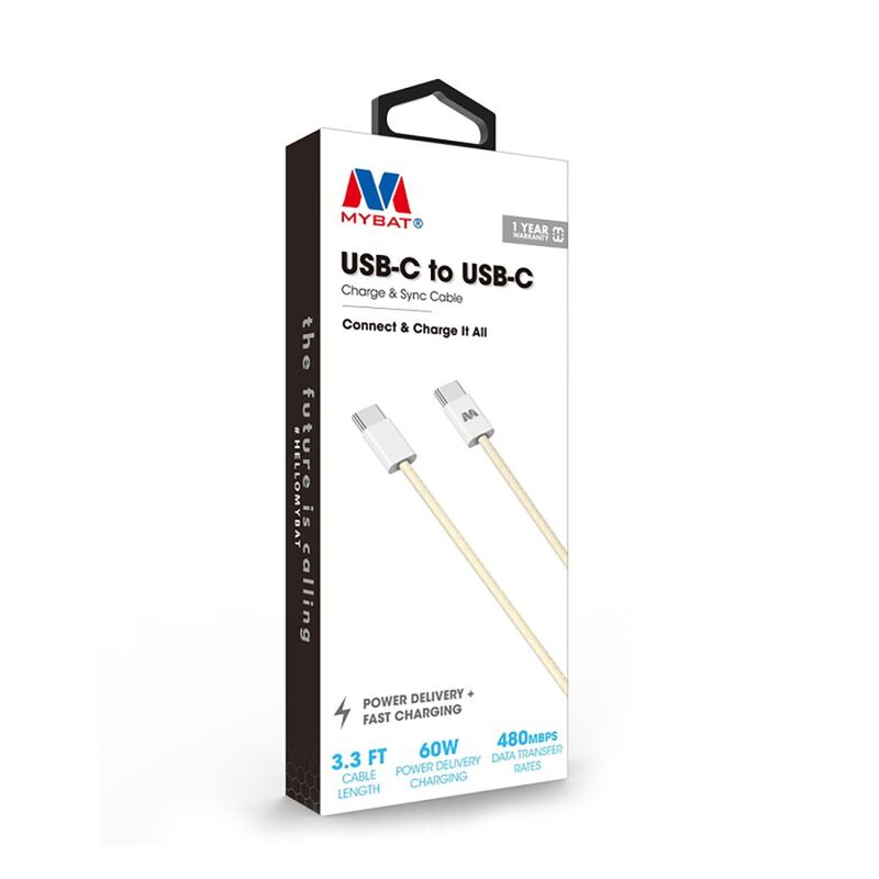 Cable Datos Mybat Usb-c A Usb-c 1m 60w Universa... image number null