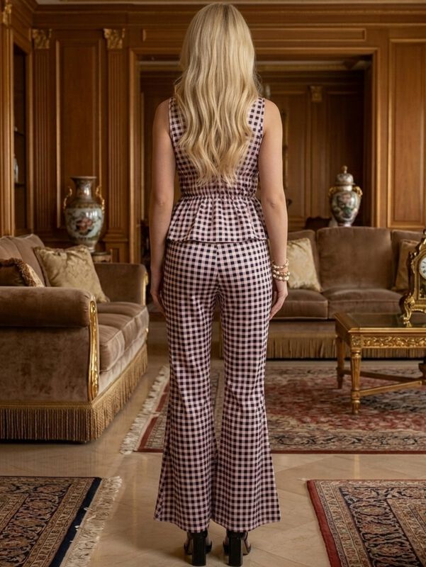 Conjunto 2 Piezas A Cuadros, Casual Chic Conj-0... image number null