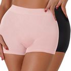 Set De 2 Panty Fajas Boxer De Mujer Cyf-08 Negro Y Rosa Levanta Gluteos