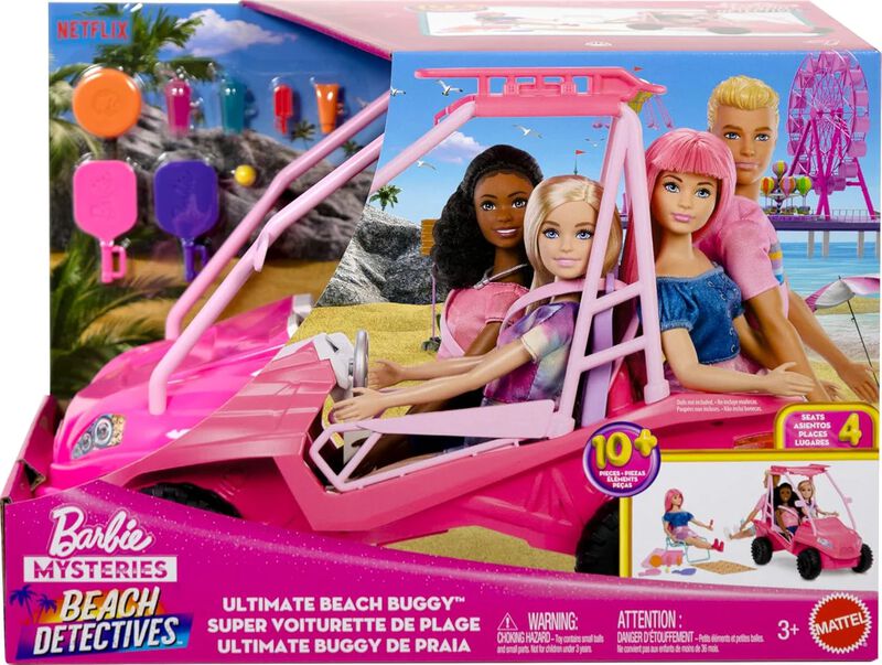 BARBIE DETECTIVES EN LA PLAYA VEH&Iacute;CULO BUGGY DE... image number null