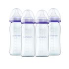 Biberones Lansinoh De Vidrio Antic&oacute;lico De 240 Ml, Paquete De 4 Con Tetinas