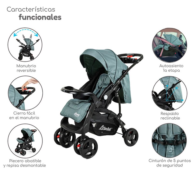 Carriola con Autoasiento Reversible Elite D'Beb... image number null