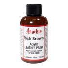 Pintura Para Cuero Angelus, 118 Ml, Acr&iacute;lico, Color Marr&oacute;n Intenso