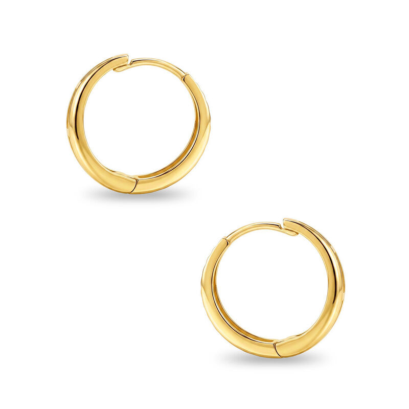 Arracadas Oro Amarillo 10k Diamantado 13 Mm Chi... image number null