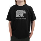 Camiseta Word Art para Ni&ntilde;o - Oso de Yosemite - Negro