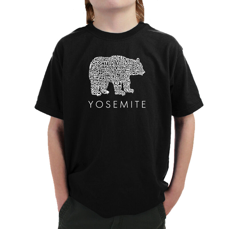 Camiseta Word Art para Ni&ntilde;o - Oso de Yosemite -... image number null