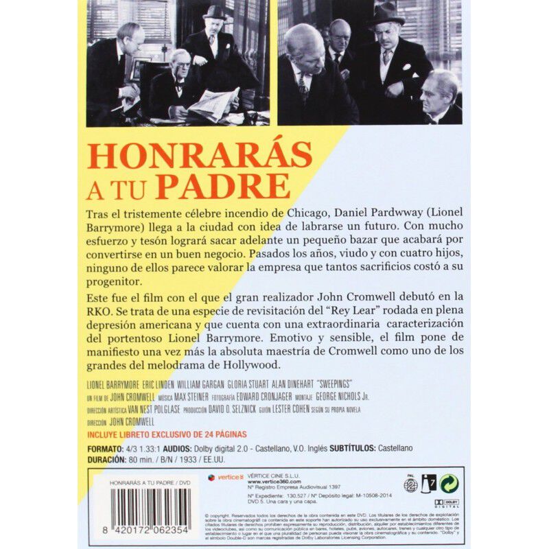 Filmoteca Rko: Honrar&aacute;s A Tu Padre (dvd) image number null