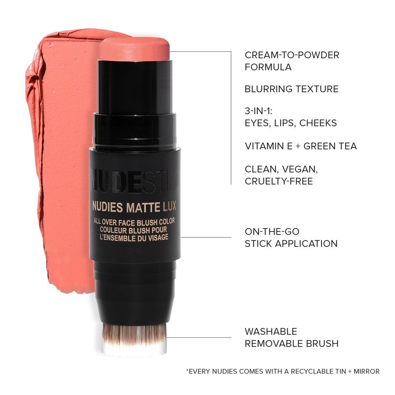 Blush Nudestix Nudies Matte Lux Cream 3 En 1 Pr... image number null